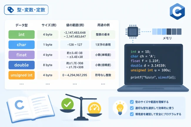 C言語のlong long型とは？サイズ・範囲・書式指定子から注意点まで解説 | ゆるふわデバッグ